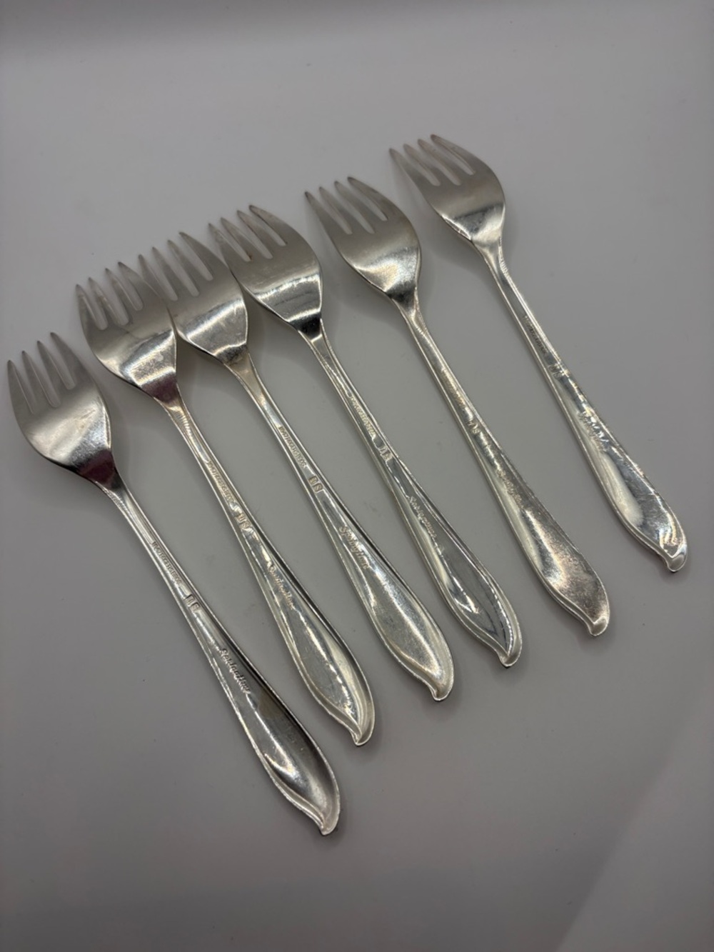 Vintage Silver Plated 1950s Dinner Forks - Set of 6 Roger’s Brothers - Picture 4 of 6